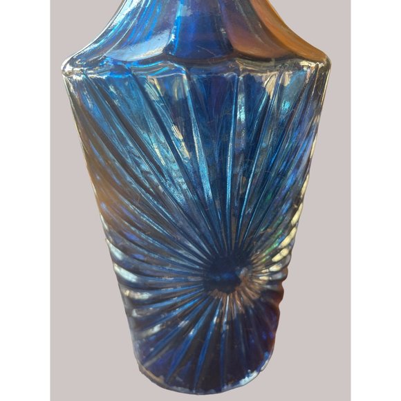 Imported McGill Canadian Whiskey 2 Cobalt Blue Decanters Bottled by James B Beam - Picture 7 of 10